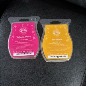 Scentsy Polynesian Dreams and Pear Blossom Bars - Vibrant Pink and Sunny Yellow